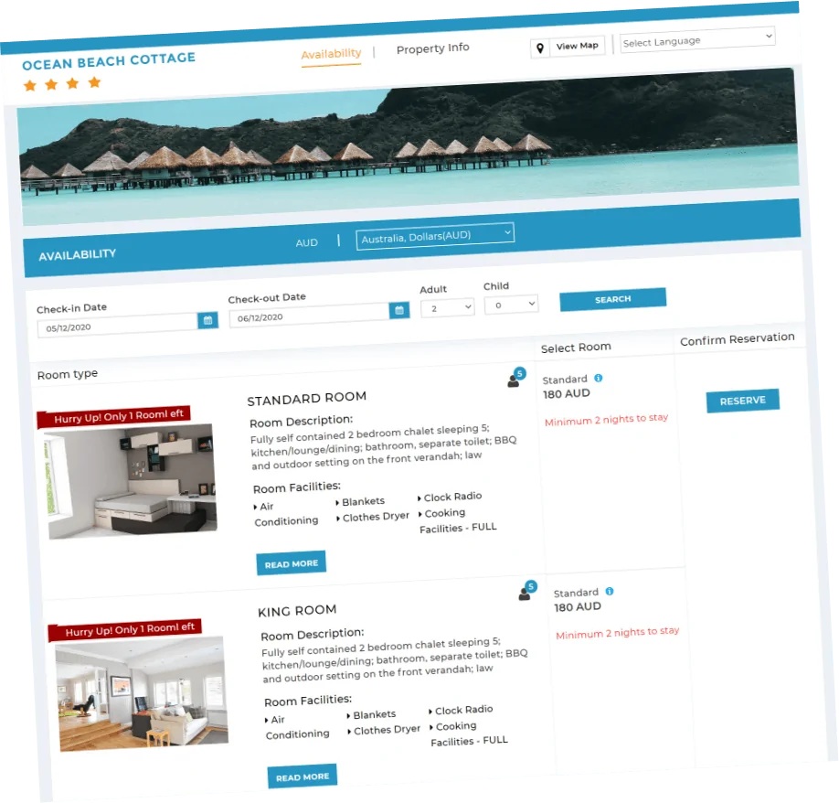 Hotel Booking Website screenshot